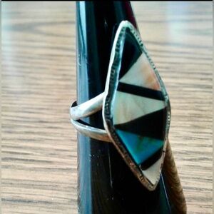 Zuni Multistone Native American Vintage Ring Size 8